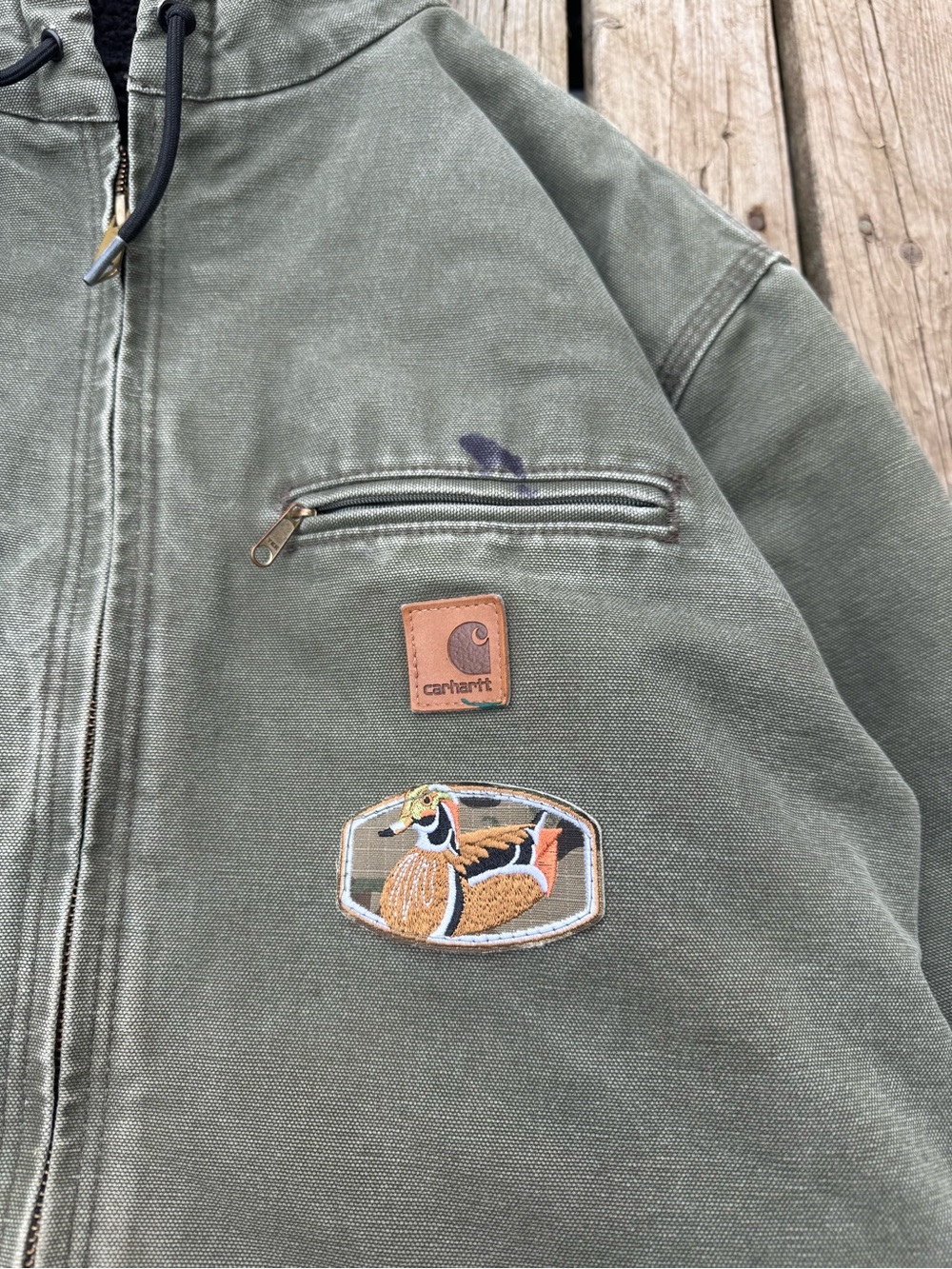 Carhartt Men’s J141 “ARG” Hooded Sherpa Lined Jacket (L-Tall) - Picture 3 of 7
